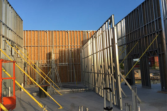 Shoring for a Concrete Floor is easily adjustable with Giraffe