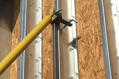 Shoring for a Concrete Floor is easily adjustable with Giraffe